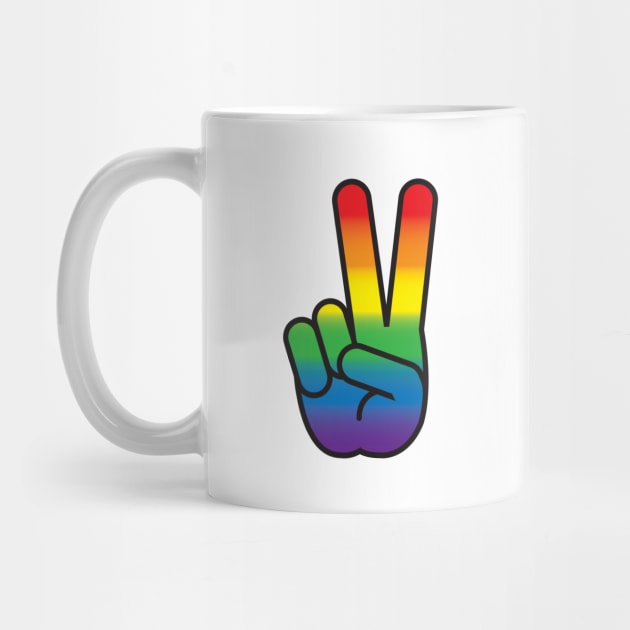 Gay pride peace sign by Portals